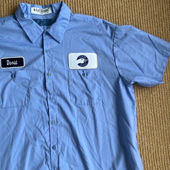 Goose Island Beer Men’s Blue Reflective Work Button Shirt ‘David’ Cintas SZ 3XL - Picture 7 of 11